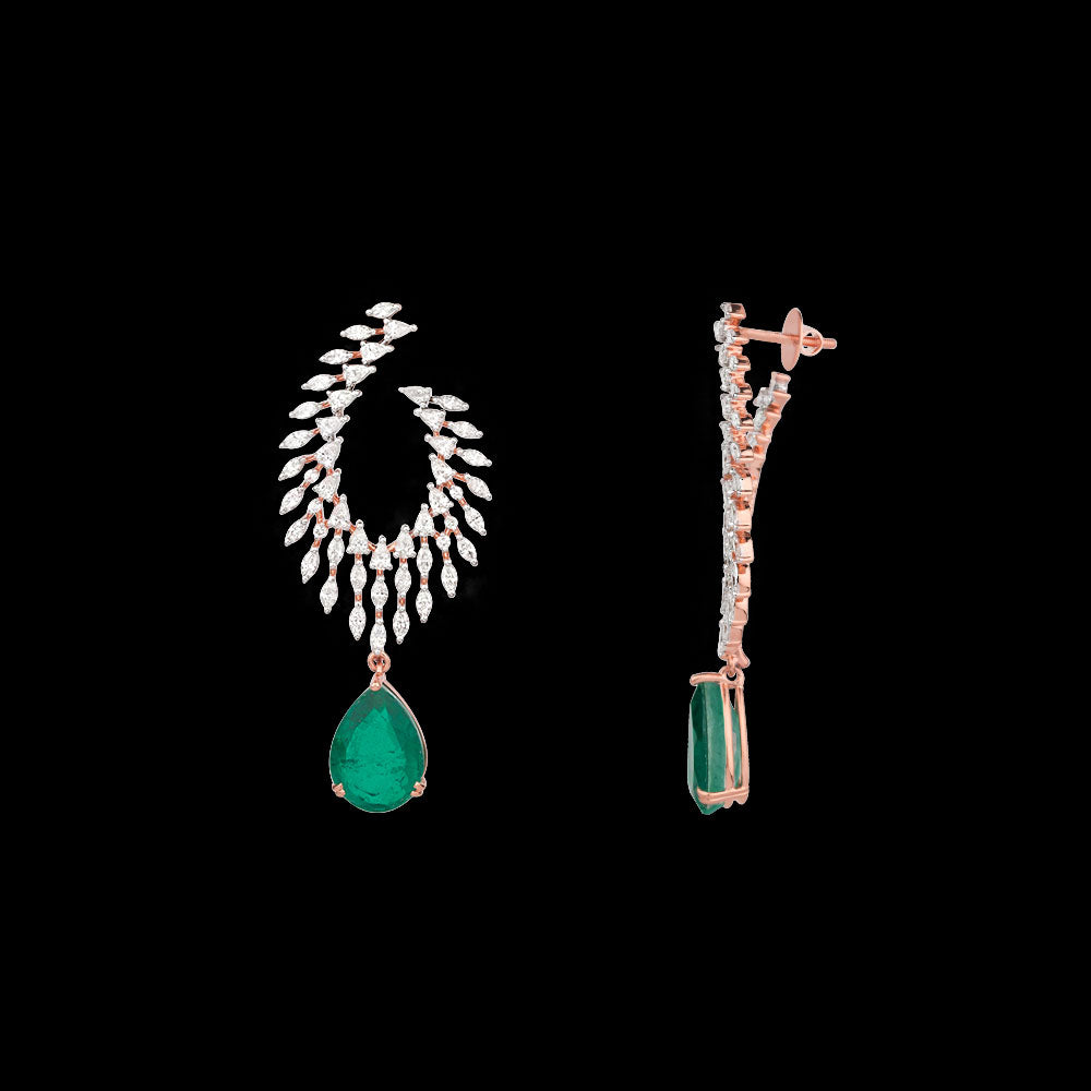 18K Rose Gold Diamond Jewellery - 3.2ct VVS-EF with Colour Stones