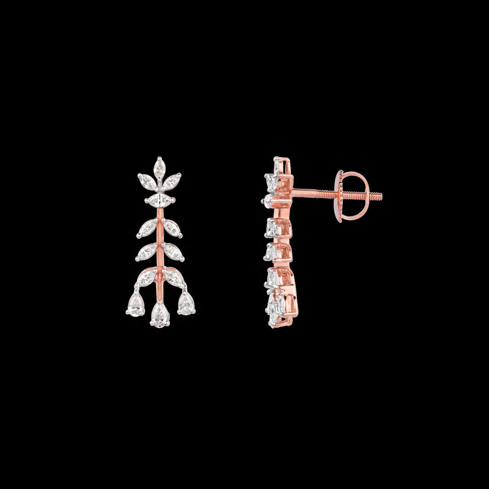 18K Rose Gold Diamond Jewellery - 0.97ct VVS-EF