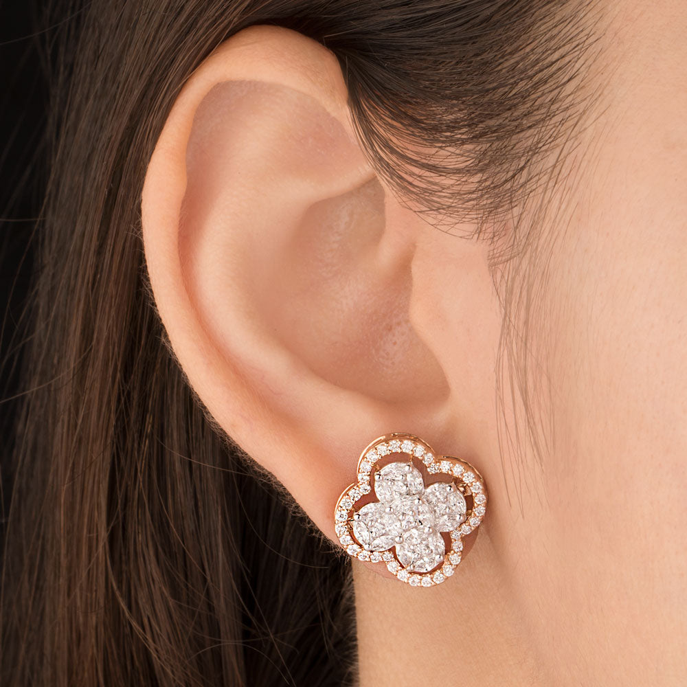 18K Rose Gold Diamond Jewellery - 1.773ct VVS-EF