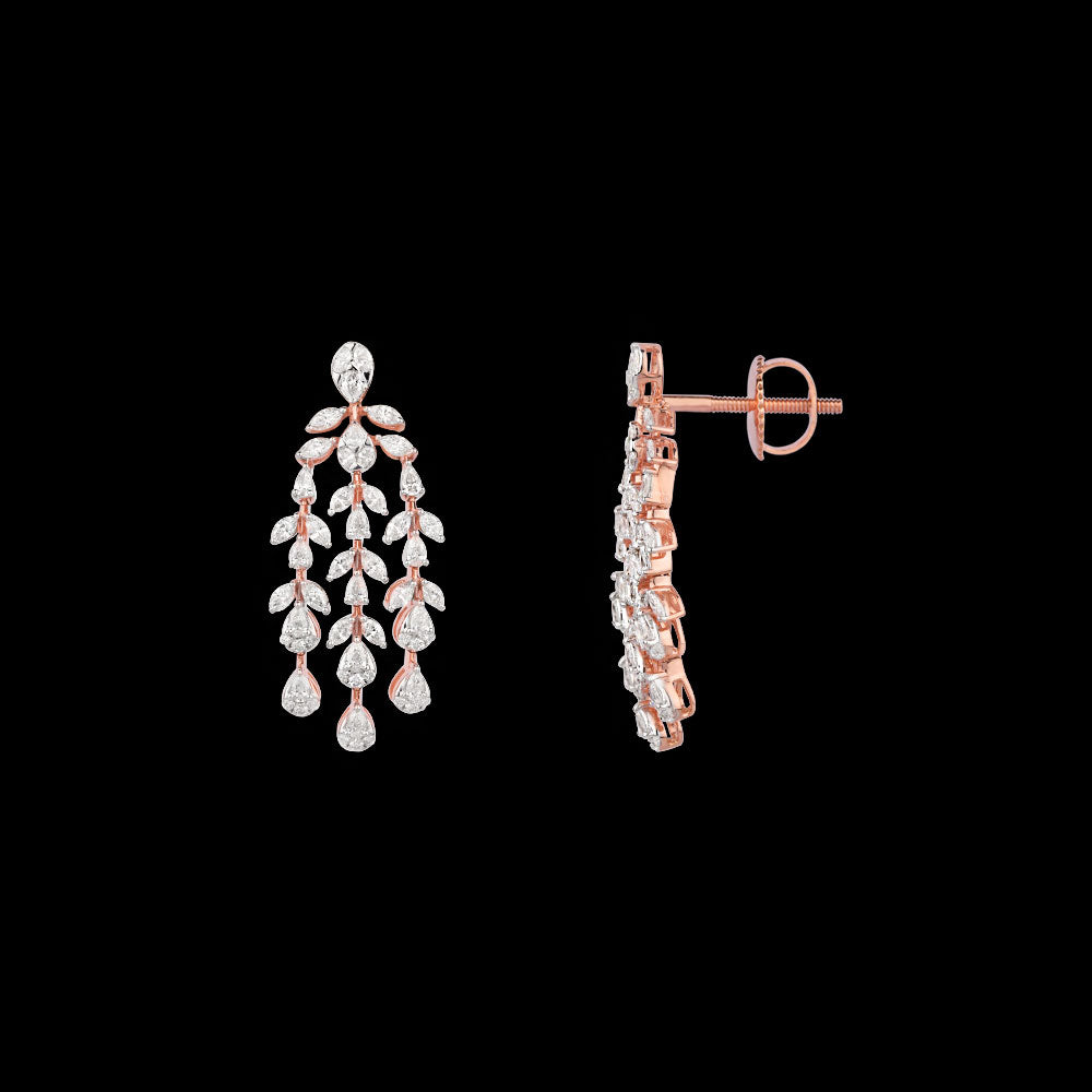 18K Rose Gold Diamond Jewellery - 3.14ct VVS-EF