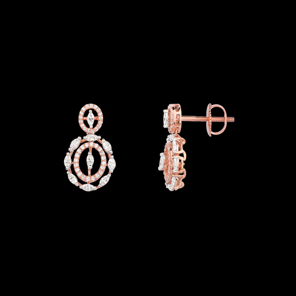 18K Rose Gold Diamond Jewellery - 0.99ct VVS-EF