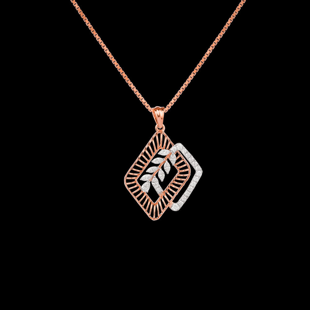 18K Rose Gold Diamond Pendant - 0.33ct VVS-EF