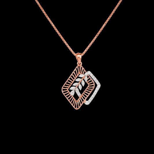 18K Rose Gold Diamond Pendant - 0.33ct VVS-EF