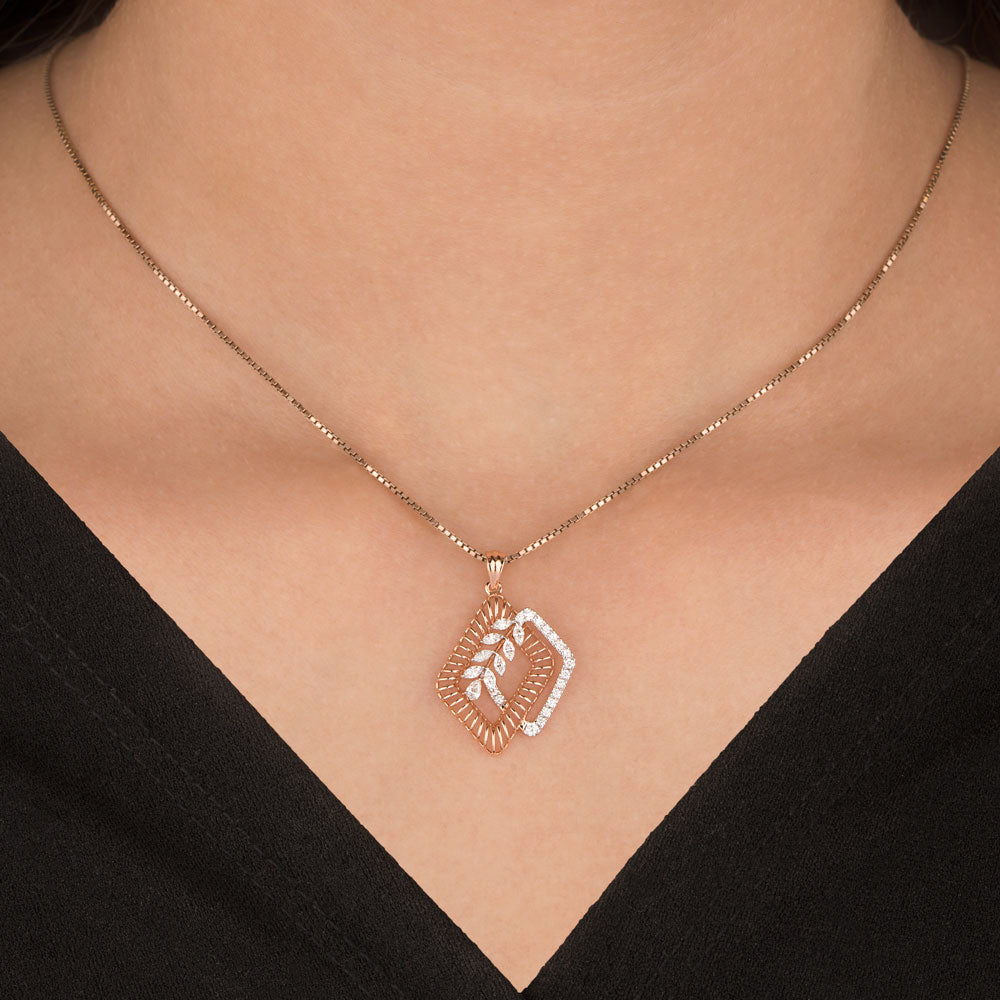18K Rose Gold Diamond Pendant - 0.33ct VVS-EF