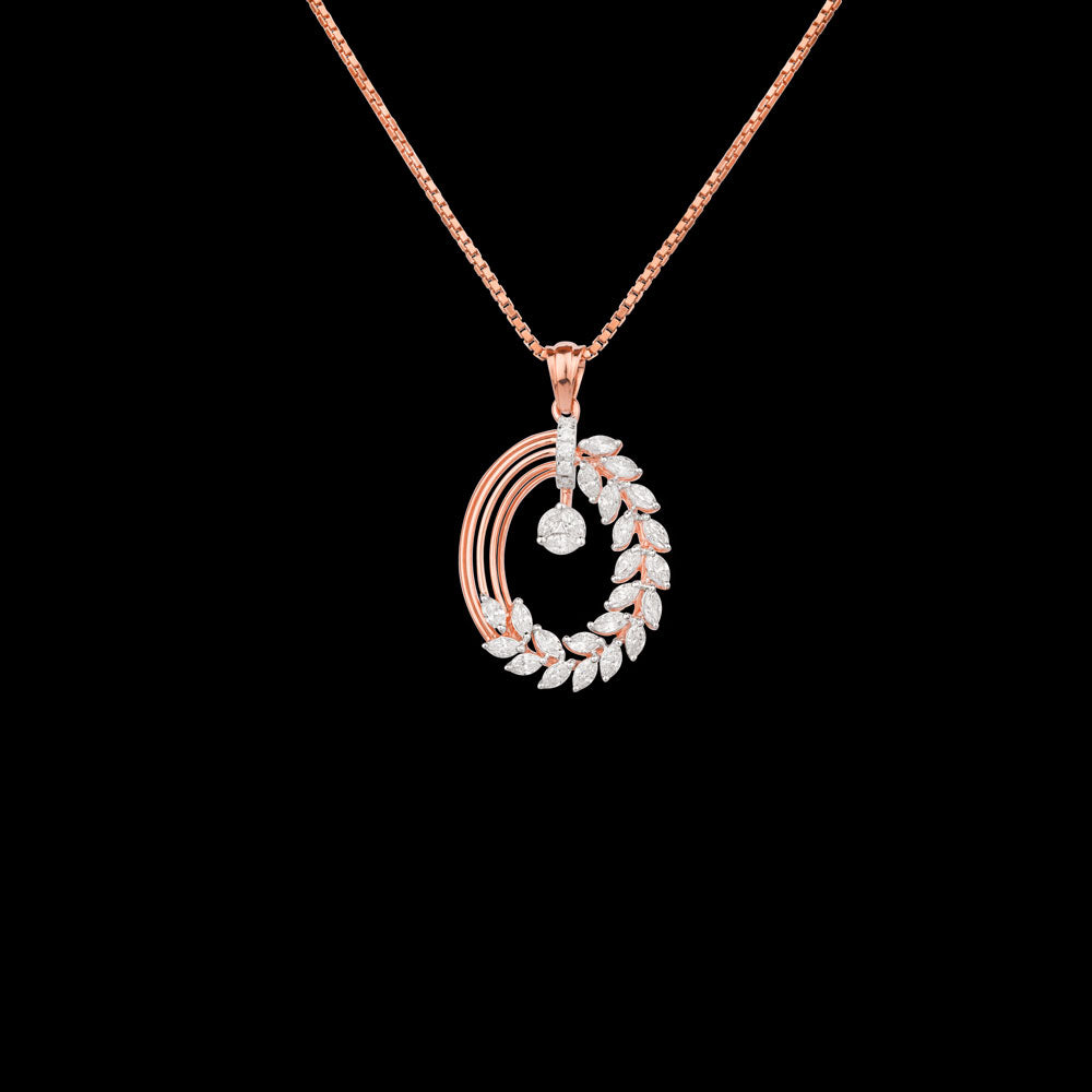 18K Rose Gold Diamond Pendant - 0.57ct VVS-EF
