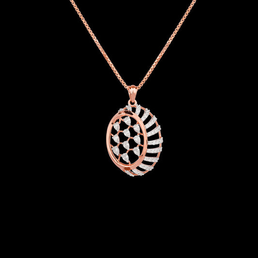 18K Rose Gold Diamond Pendant - 0.54ct VVS-EF
