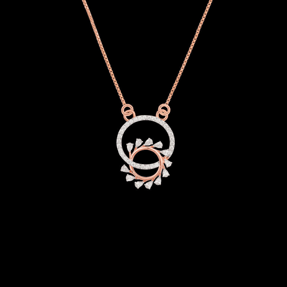 18K Rose Gold Diamond Pendant - 0.62ct VVS-EF