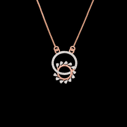18K Rose Gold Diamond Pendant - 0.62ct VVS-EF