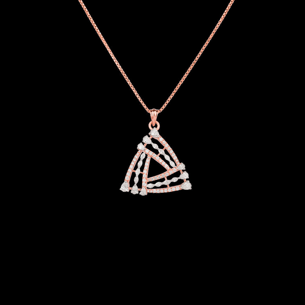 18K Rose Gold Diamond Pendant - 1.03ct VVS-EF