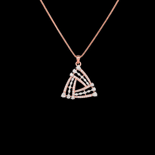18K Rose Gold Diamond Pendant - 1.03ct VVS-EF