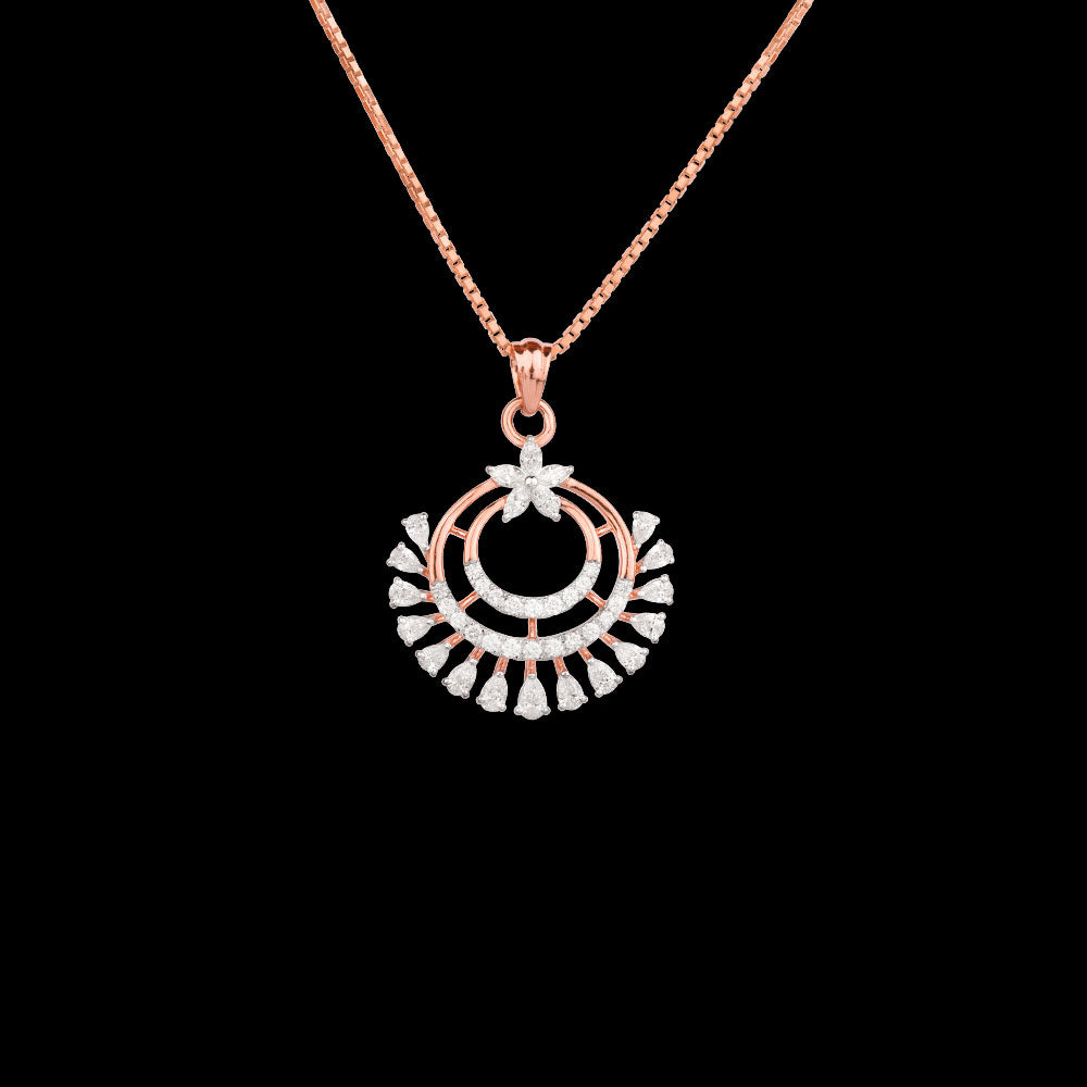 18K Rose Gold Diamond Pendant - 0.57ct VVS-EF