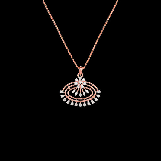 18K Rose Gold Diamond Pendant - 0.56ct VVS-EF