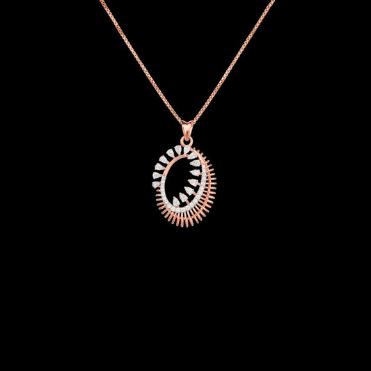 18K Rose Gold Diamond Pendant - 0.54ct VVS-EF