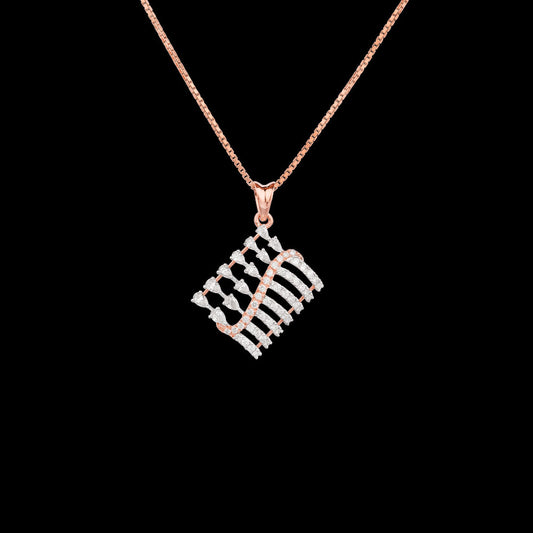18K Rose Gold Diamond Pendant - 0.56ct VVS-EF