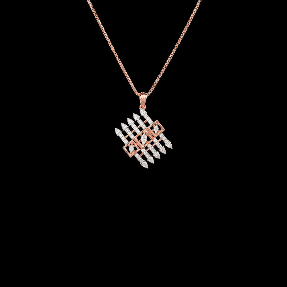 18K Rose Gold Diamond Pendant - 0.53ct VVS-EF