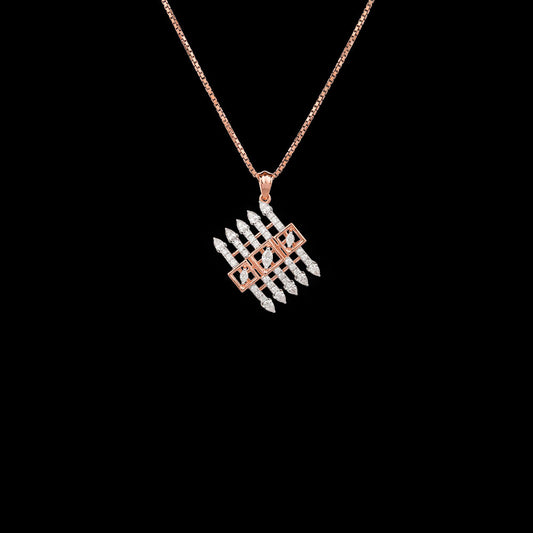 18K Rose Gold Diamond Pendant - 0.53ct VVS-EF