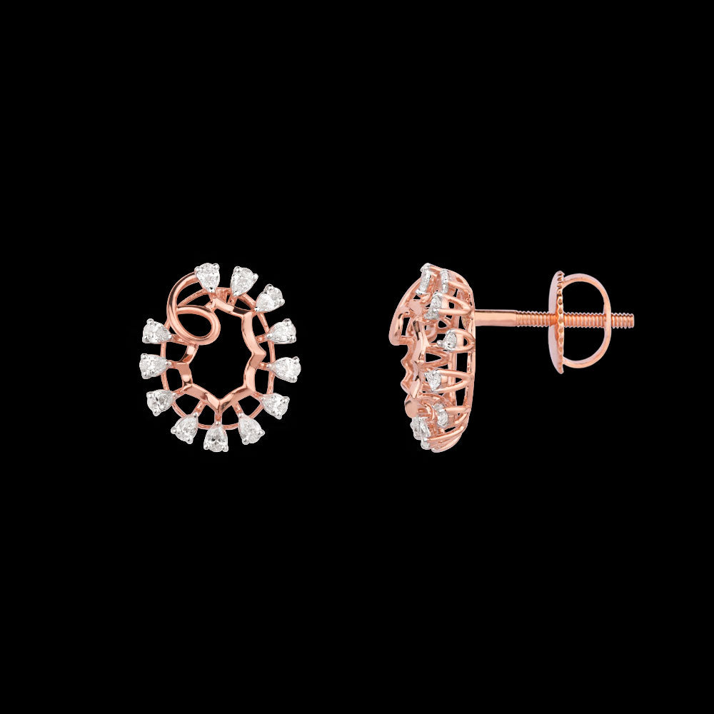 18K Rose Gold Diamond Jewellery - 0.49ct VVS-EF