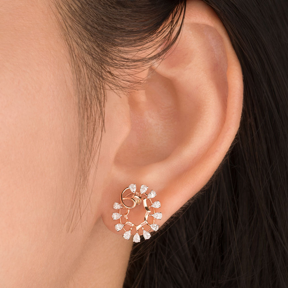 18K Rose Gold Diamond Jewellery - 0.49ct VVS-EF