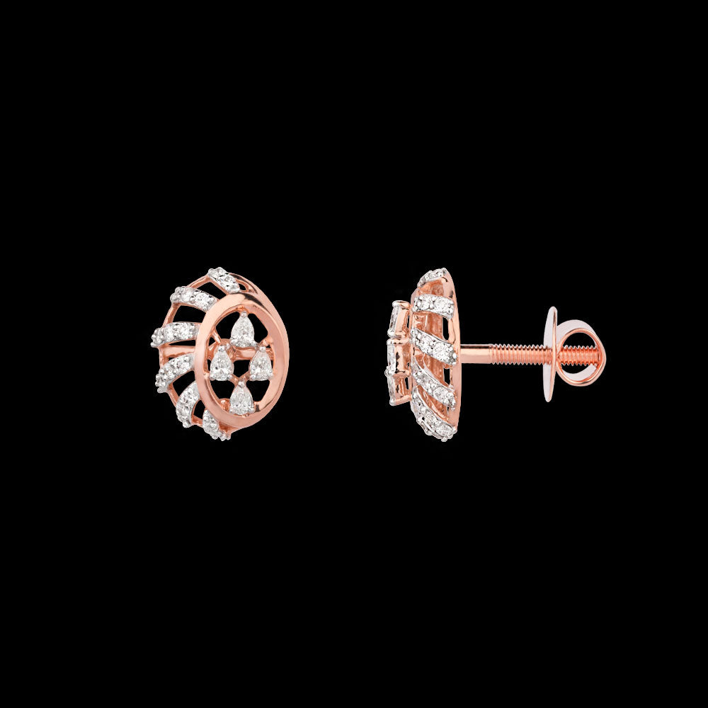 18K Rose Gold Diamond Jewellery - 0.38ct VVS-EF