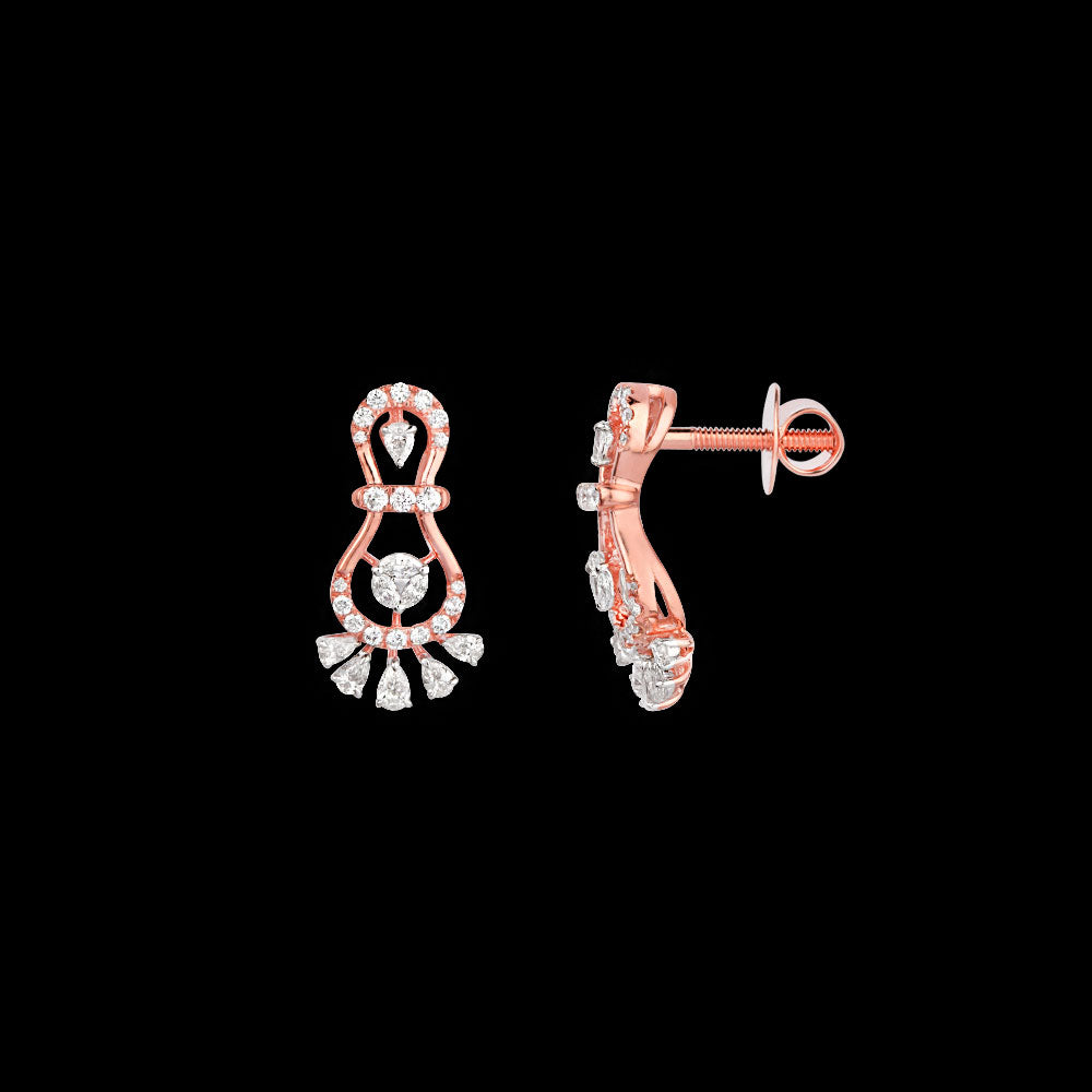 18K Rose Gold Diamond Jewellery - 0.56ct VVS-EF