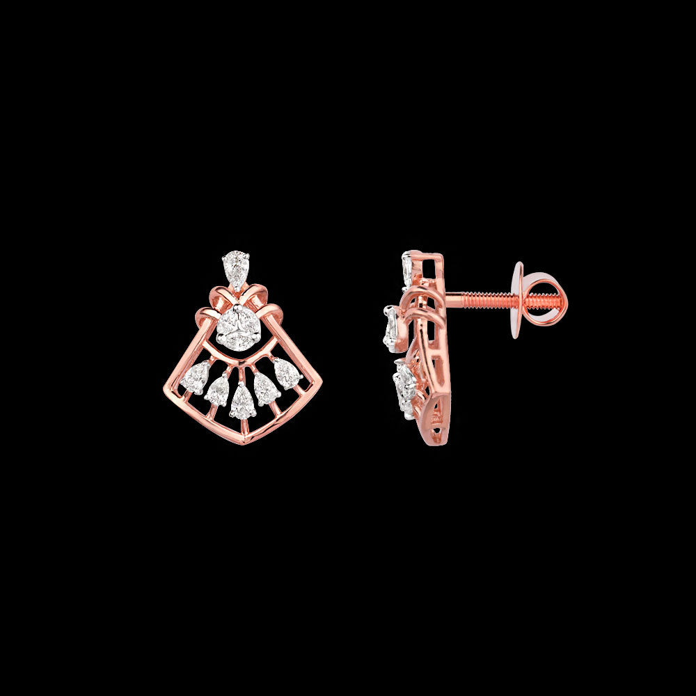 18K Rose Gold Diamond Jewellery - 0.38ct VVS-EF