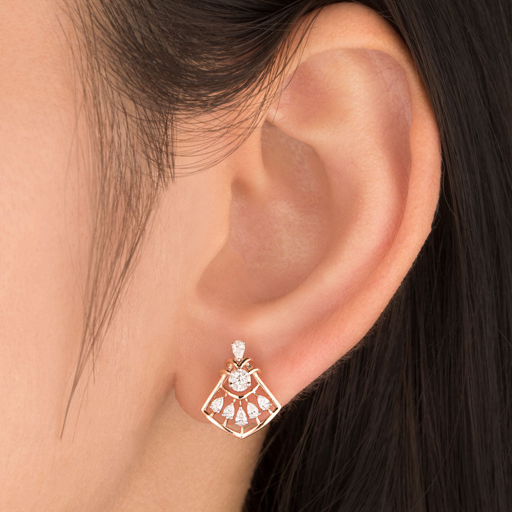 18K Rose Gold Diamond Jewellery - 0.38ct VVS-EF