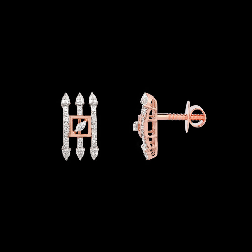 18K Rose Gold Diamond Jewellery - 0.43ct VVS-EF