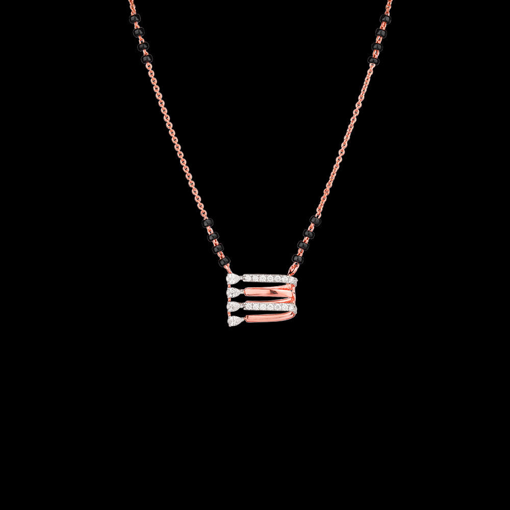 18K Rose Gold Diamond Tanmaniya - 0.26ct VVS-EF with Colour Stones