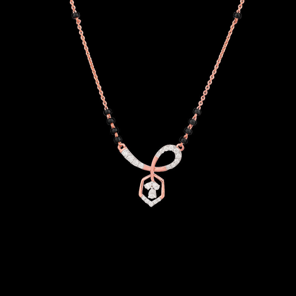 18K Rose Gold Diamond Tanmaniya - 0.28ct VVS-EF with Colour Stones