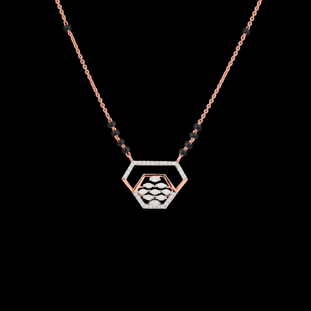18K Rose Gold Diamond Tanmaniya - 0.34ct VVS-EF with Colour Stones