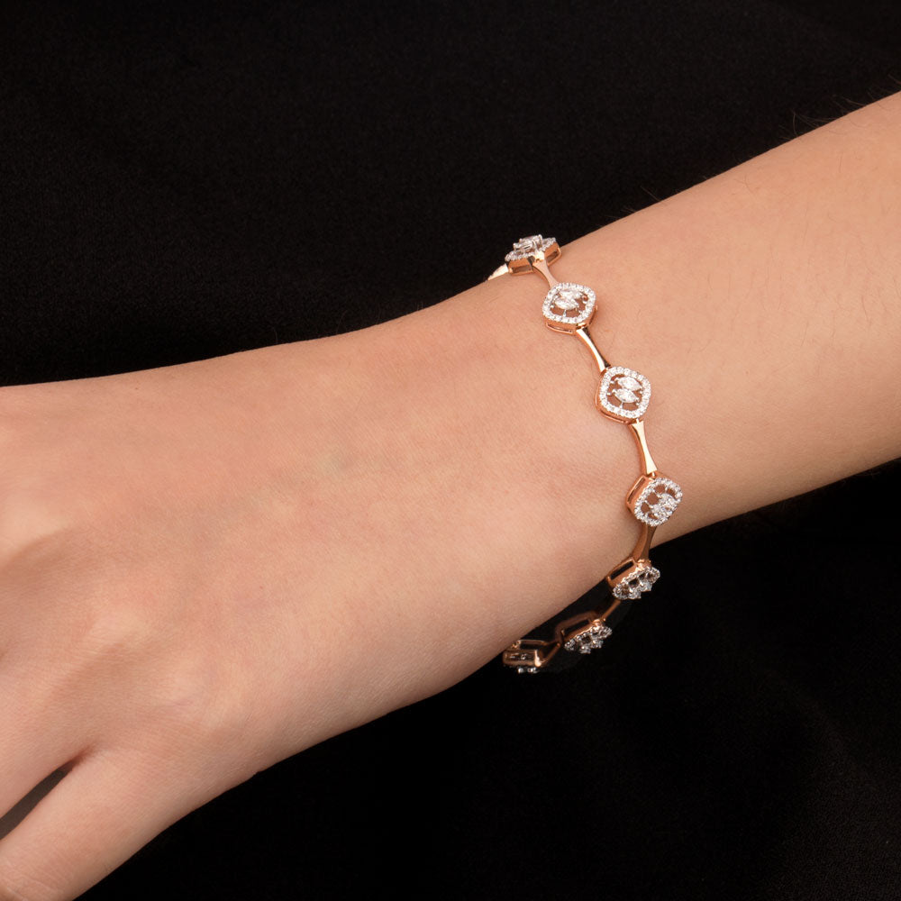 18K Rose Gold Diamond Bracelet - 1.719ct VVS-EF