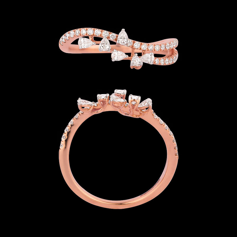 18K Rose Gold Diamond Ring - 0.35ct VVS-VS-GH