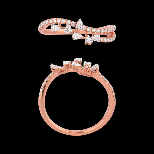 18K Rose Gold Diamond Ring - 0.35ct VVS-VS-GH