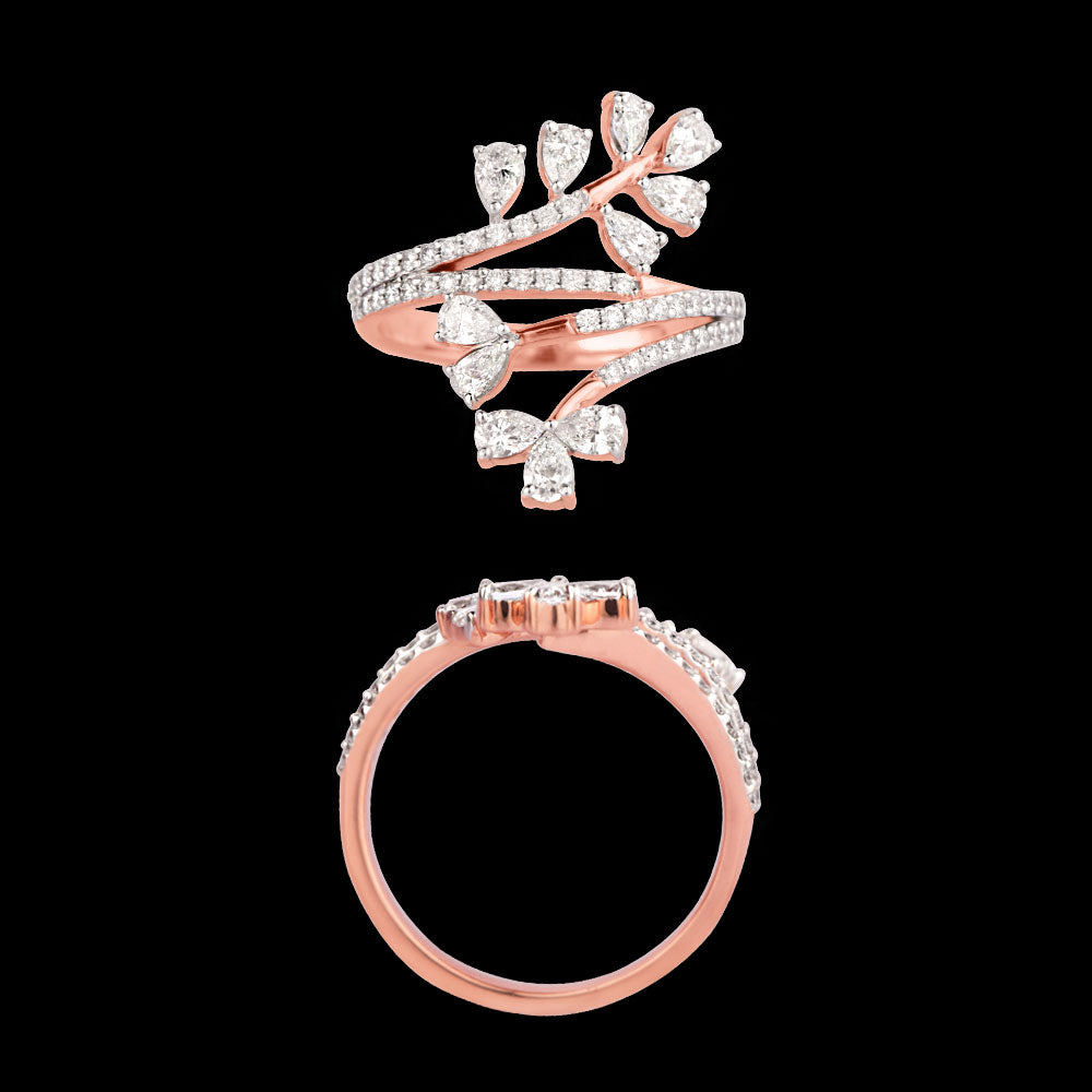 18K Rose Gold Diamond Ring - 1.02ct VVS-VS-EF