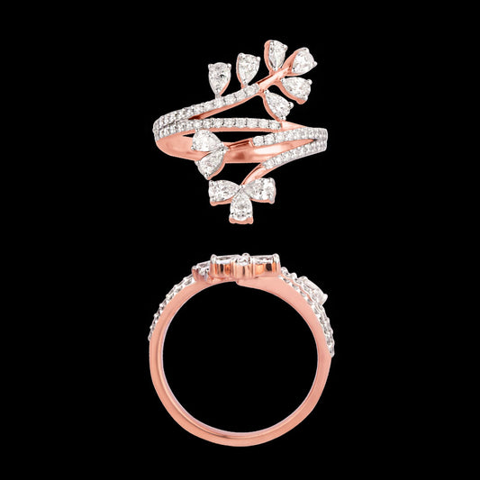 18K Rose Gold Diamond Ring - 1.02ct VVS-VS-EF