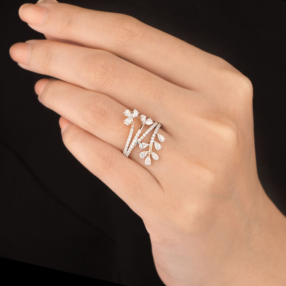 18K Rose Gold Diamond Ring - 1.02ct VVS-VS-EF