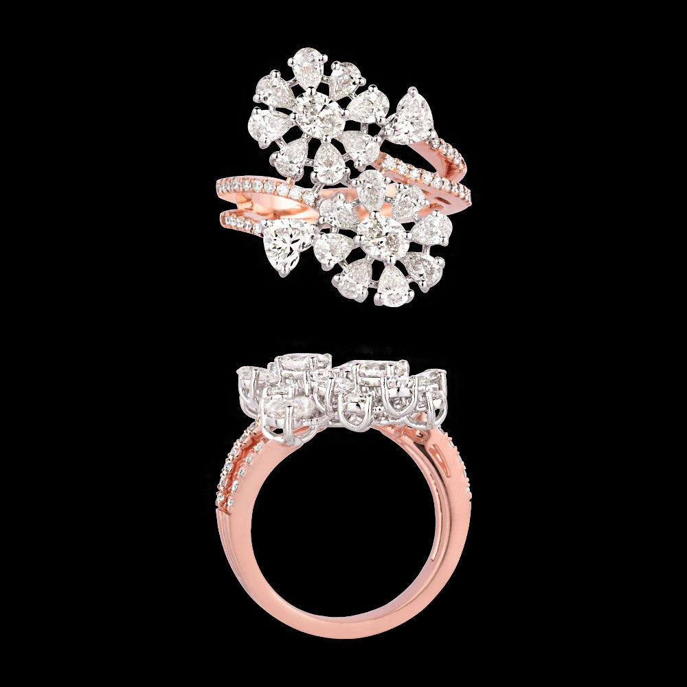 18K Rose Gold Diamond Ring - 2.72ct VS-SI-GH