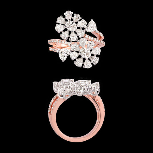 18K Rose Gold Diamond Ring - 2.72ct VS-SI-GH