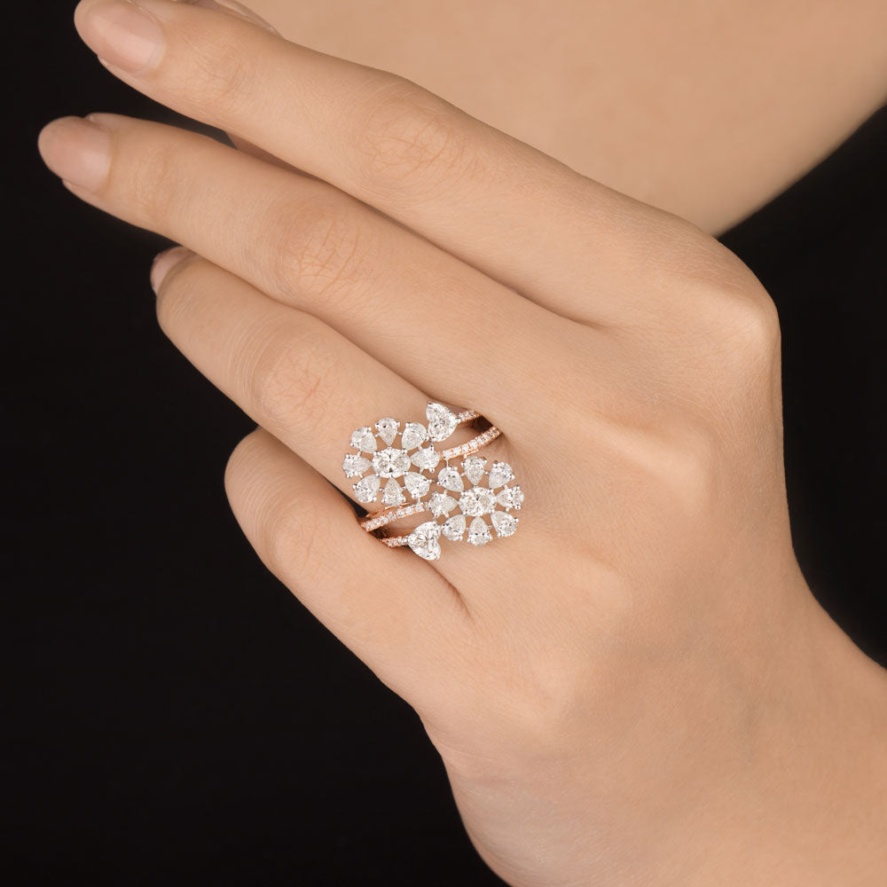 18K Rose Gold Diamond Ring - 2.72ct VS-SI-GH