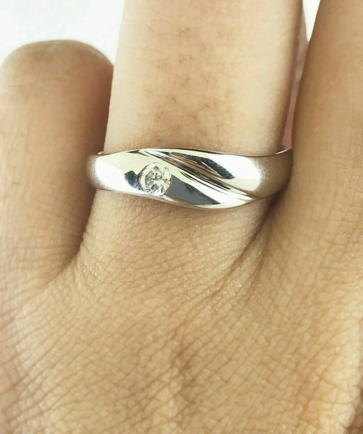 1 Ct Round Cut Diamond 14K White Gold Finish Solitaire Engagement Wedding Ring14K White Gold Plated On 925 Sterling Silver