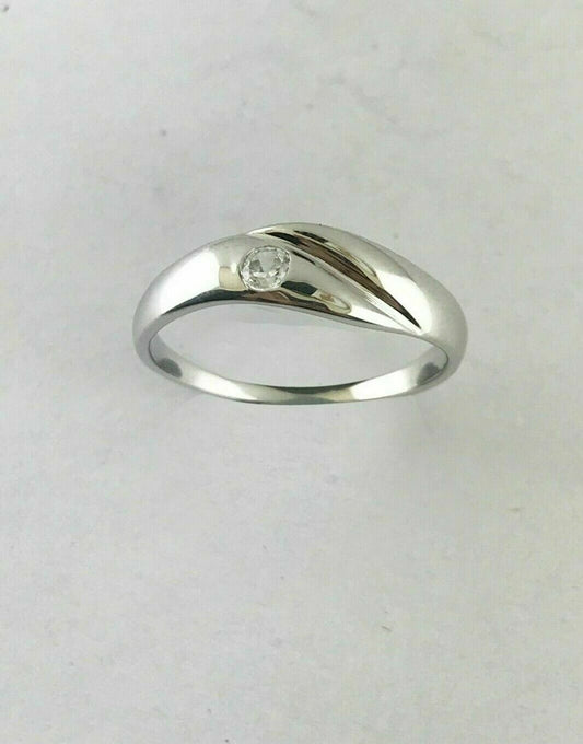 1 Ct Round Cut Diamond 14K White Gold Finish Solitaire Engagement Wedding Ring14K White Gold Plated On 925 Sterling Silver