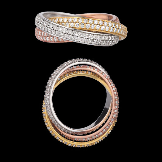 18K Two Tone Gold Diamond Ring - 2.32ct VVS-VS-HI