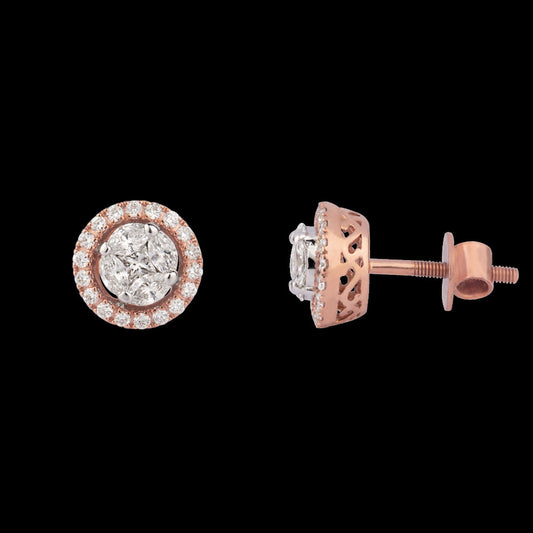 14K Yellow Gold Diamond Earrings - 0.88ct SI-GHI