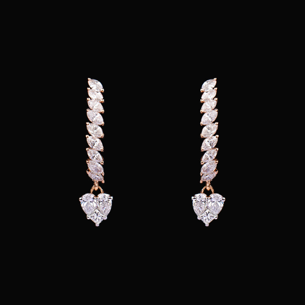18K Two Tone Gold Diamond Earrings - 1.02ct VS-SI-FG