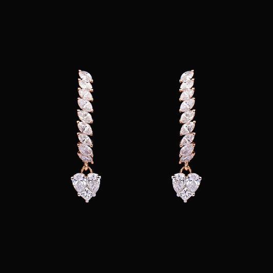 18K Two Tone Gold Diamond Earrings - 1.02ct VS-SI-FG