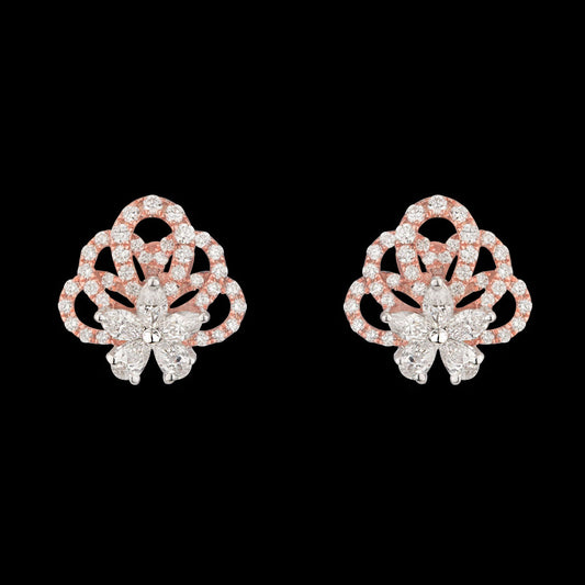 14K Rose Gold Diamond Earrings - 0.93ct VS-FG