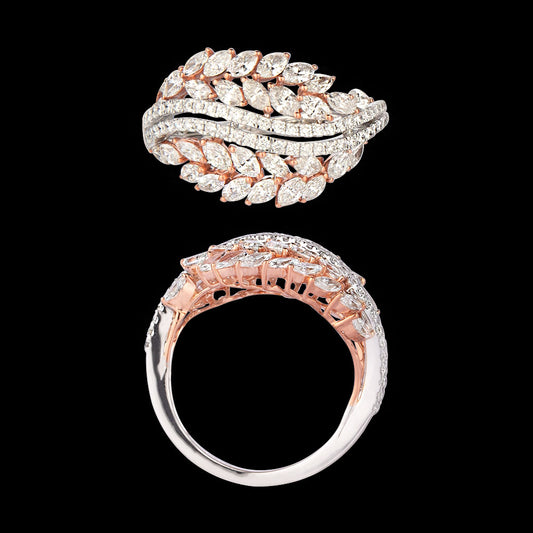 18K Two Tone Gold Diamond Ring - 1.9ct VS-FG