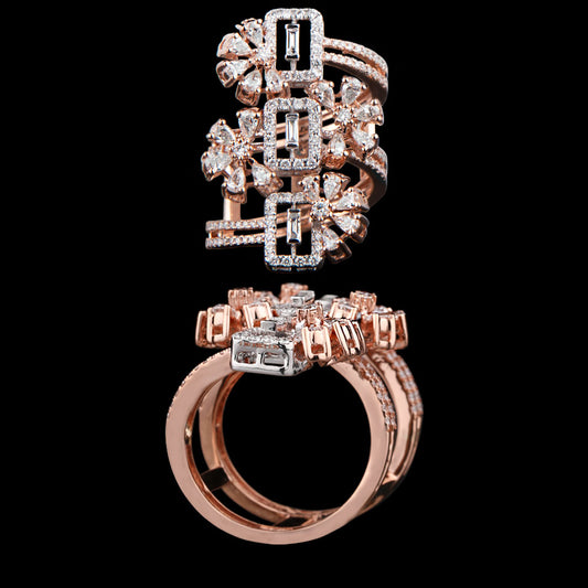 18K Two Tone Gold Diamond Ring - 1.79ct VS-SI-FG