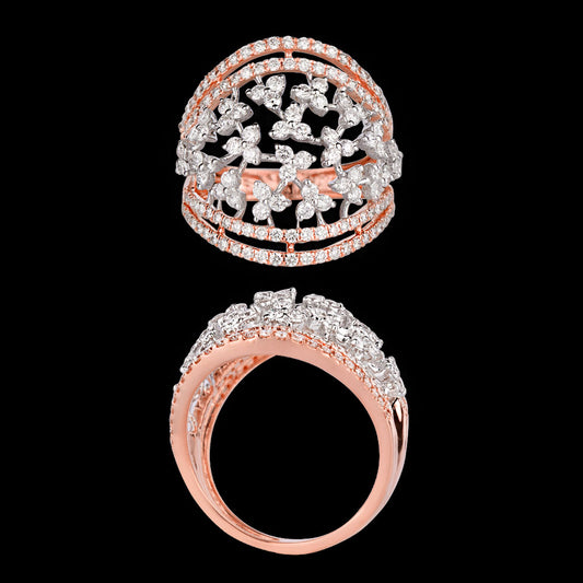 18K Two Tone Gold Diamond Ring - 1.27ct VVS-VS-GH