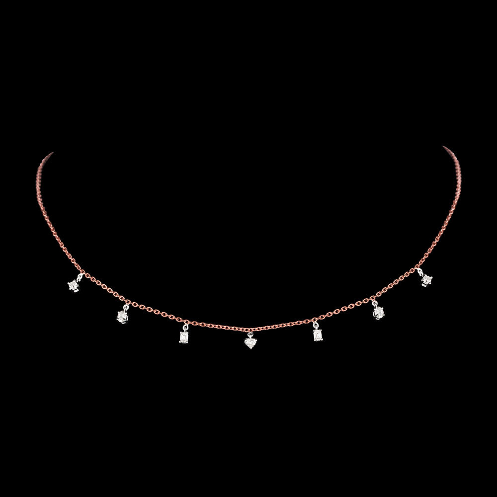 18K Rose Gold Diamond Chain - 0.668ct VS-SI-IJ